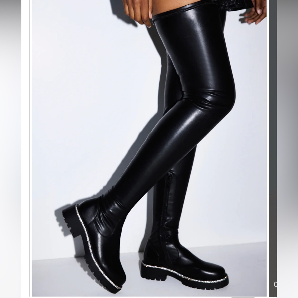 Azalea Wang Black Over-the-Knee Women's Boots
